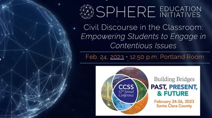 Honored and excited to present and attend @CAsocialstudies Conference in Santa Clara this weekend! @SphereEdIn #teachertwitter #sschat #CCSS23