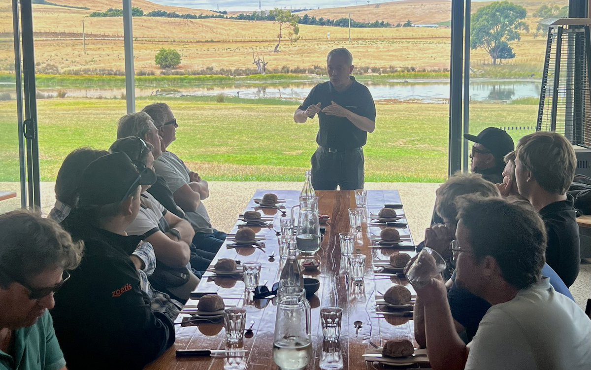Day 3 of our #QFHTassietour and we were fortunate to spend time with Professor Meixue Zhou, barley research scientist in the pre-breeding space looking at abiotic stress tolerances. #utas #adama #barley Pretty damn awesome lunch too! <a href="/curringafarm/">Tim Parsons.</a>
