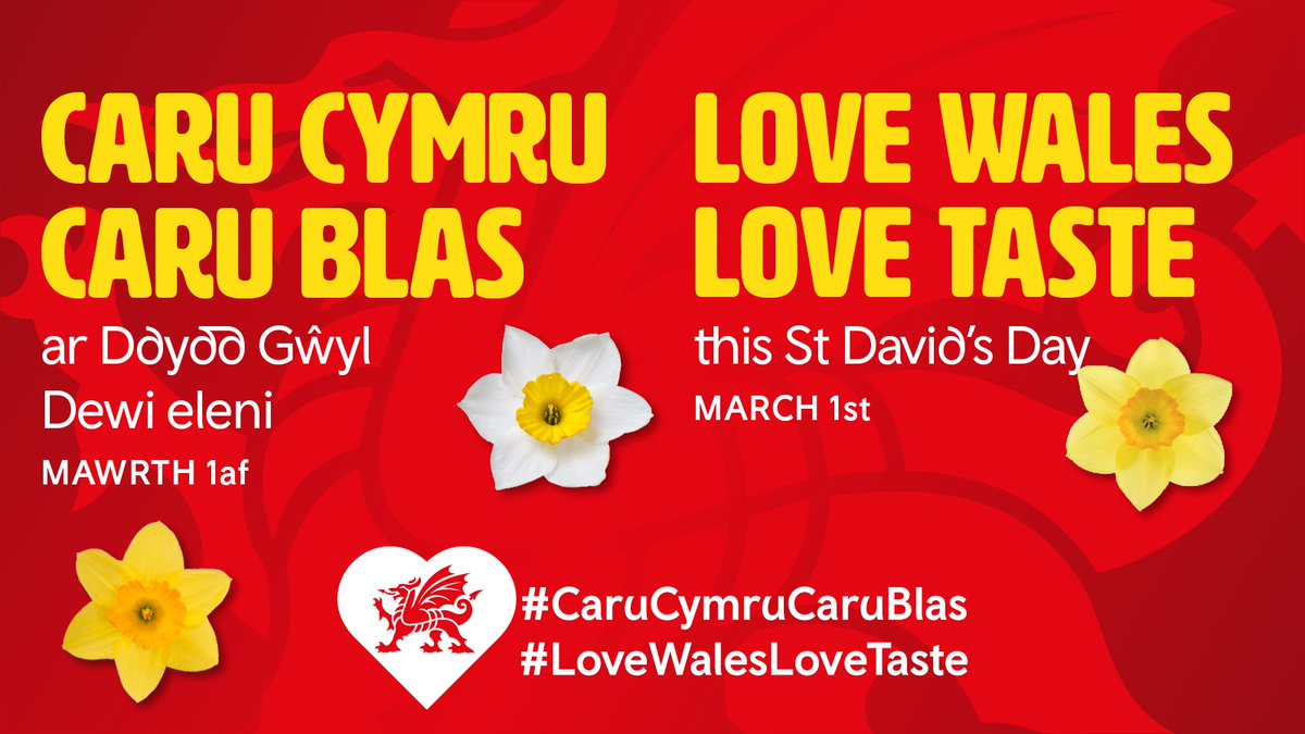 #LoveWalesLoveTaste The world-class Welsh drinks industry continues to grow and we thoroughly enjoy supporting the Welsh Drinks Cluster on behalf of the Welsh Government. Perhaps celebrate this St David’s Day with a Welsh beer or Welsh fizz? Iechyd da! #CaruCymruCaruBlas