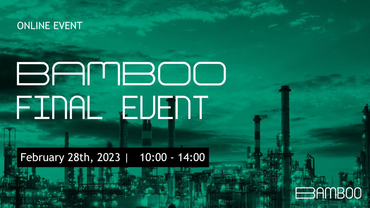 📢Save the date: February 28th, 2023, 10 -14
Our final event will give the keys to #EnergyIntensiveCompanies to improve their #energyefficiency.

Join the online event!

✏️Register here: forms.office.com/Pages/Response…

🔎Learn more: bambooproject.eu/event/bamboo-f…