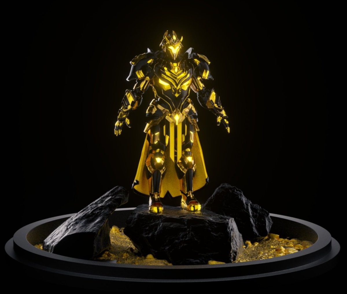 Our goal for <a href="/MetaLife_/">Meta Life</a>  is to deliver you Triple A grade assets like this Goldboi class heavy armor.

Assets will have their own bonuses, perks and benefits for players to equip their character with get rewarded by staking. Visit meta-life.io to learn more.

Ready ?👀