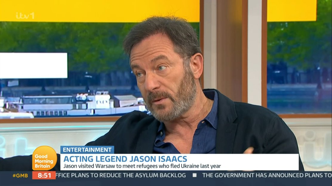 AndrewStuart's tweet photo. Hello to Jason Isaacs #HTJI #GMB https://t.co/njzLUuQbSD