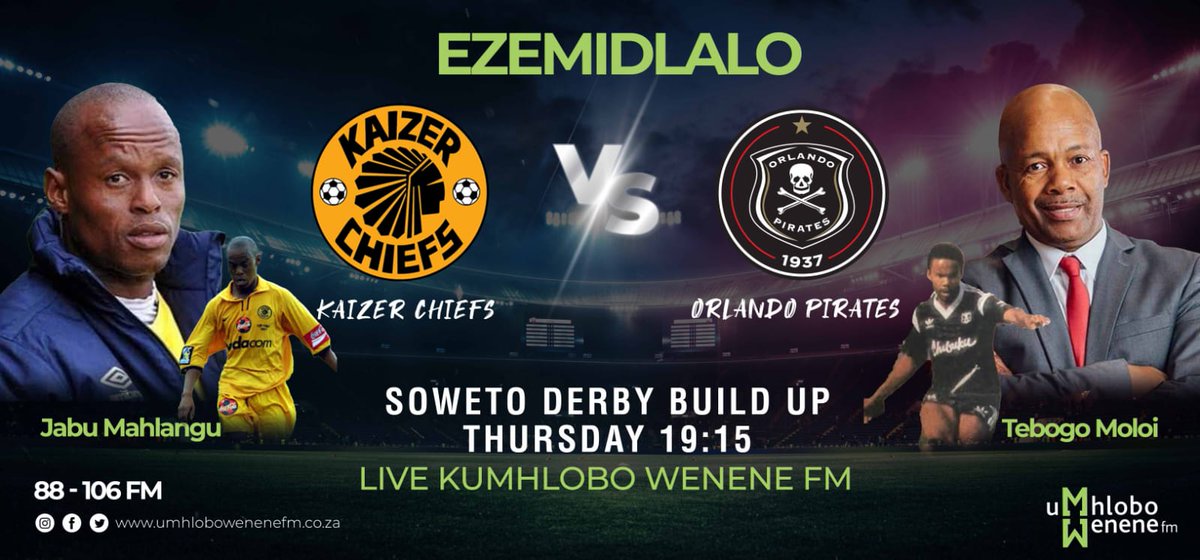 #Sowetoderby ✌️vs ☠️I was his Childhood hero and had the privilege of coaching him and worked together at Ssport👊🏼never a dull moment when I am around him ku zoba lit🔥🔥 @umhlobowenenefm tonight