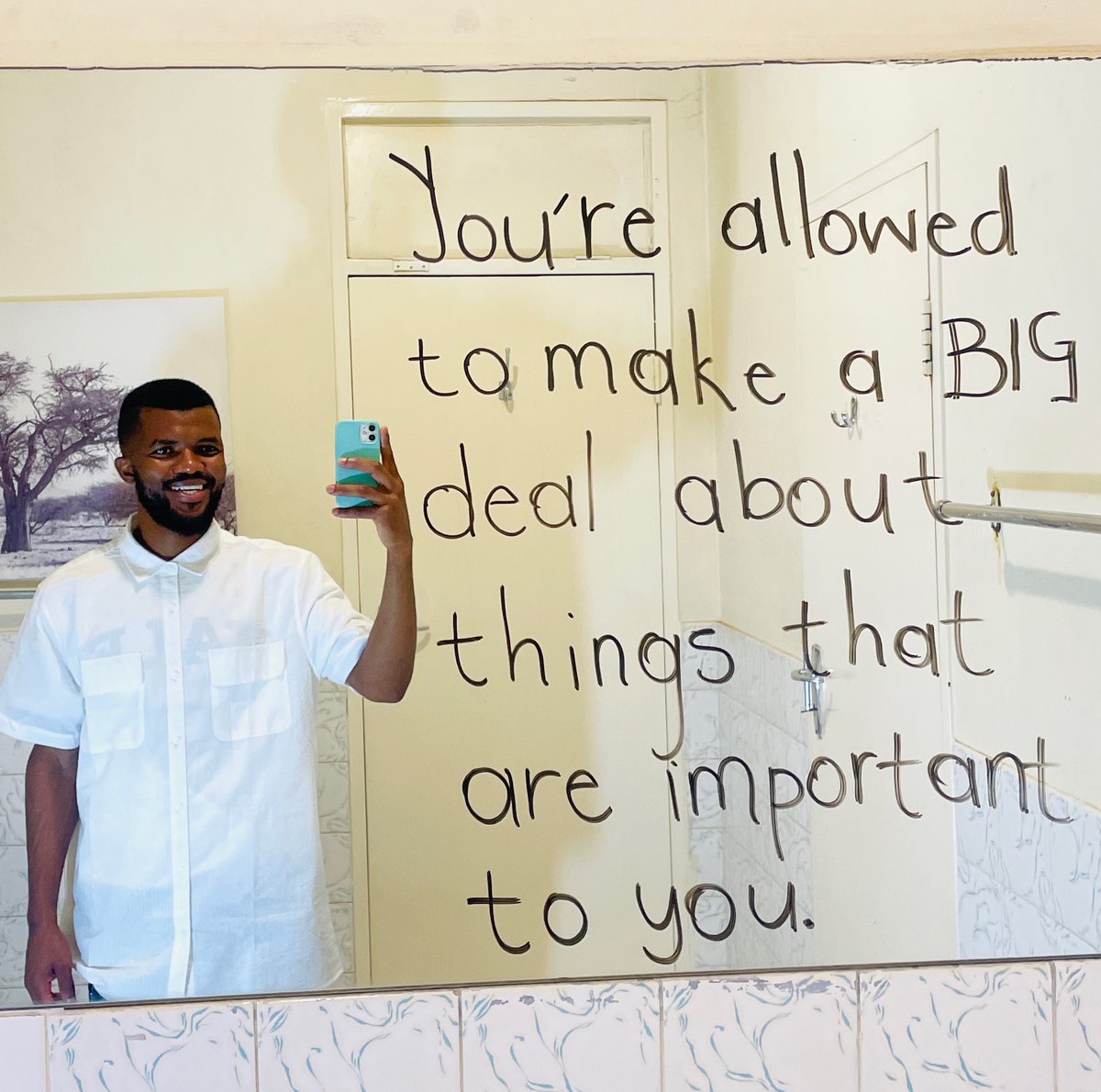 guy_maluleke's tweet photo. You’re allowed to make a BIG deal about things that are important to you.
#mirrorquote #SouthAfrica https://t.co/2LublPK2cQ