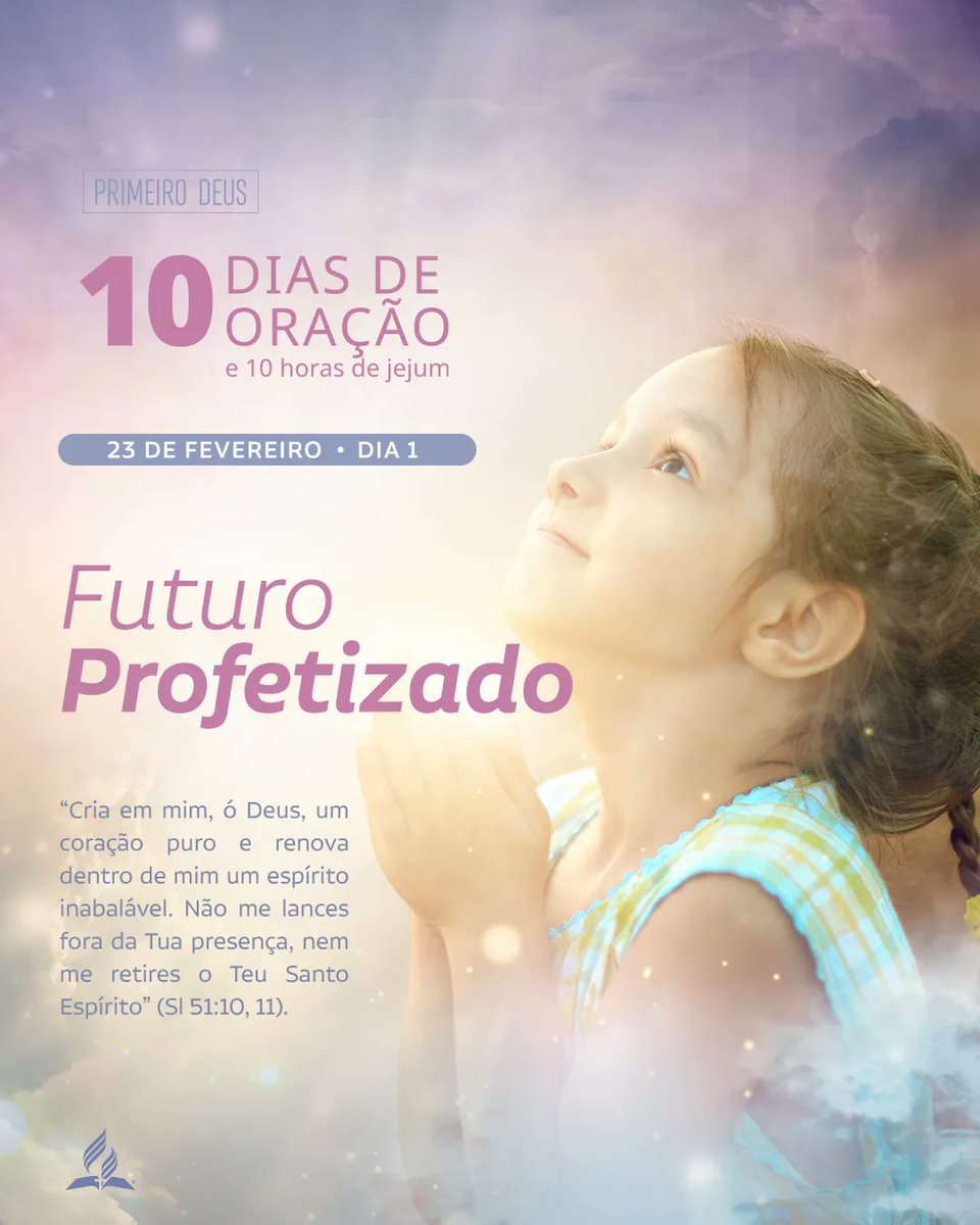 iasd's tweet image. 💬 Dia 1 - #10DiasdeOração | Futuro profetizado
📖 Leia o tema de hoje: buff.ly/3Exvrfg
⬇️ ou baixe no seu celular: buff.ly/3EtG96t
🎥 Para assistir: adv.st/playlist-10dia…