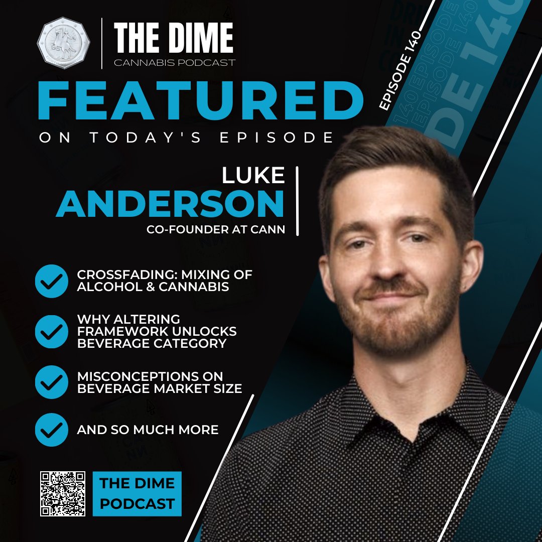 This week on The Dime, we host Luke Anderson, Co-Founder at Cann, a sessionable drink, meaning you can control and build your buzz because it's microdosed with just the right amount of THC.

@drinkcann
drinkcann.com
#cannabis-infusedbeverage #cannabisindustry #drinkcann