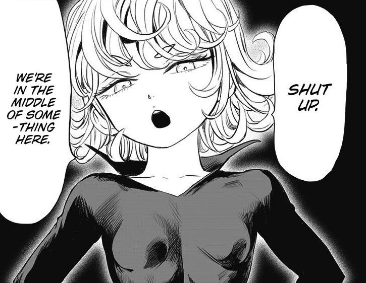 NoMoorXP's tweet photo. Oh yea, the artists are going to love Tats even more this chapter sheesh! SMUG ON 100!

#OnePunchMan
#onepunchman179 #Manga https://t.co/sbdFe1QYGN