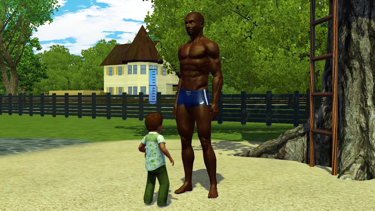 TalanRvrsea's tweet photo. Omar Kajool, an awesome dad. He was one of my first Sims I made and his family is one of my favs to revisit over the years. Here he is teaching his youngest, Coda, to walk. https://t.co/CUTUsgPG02