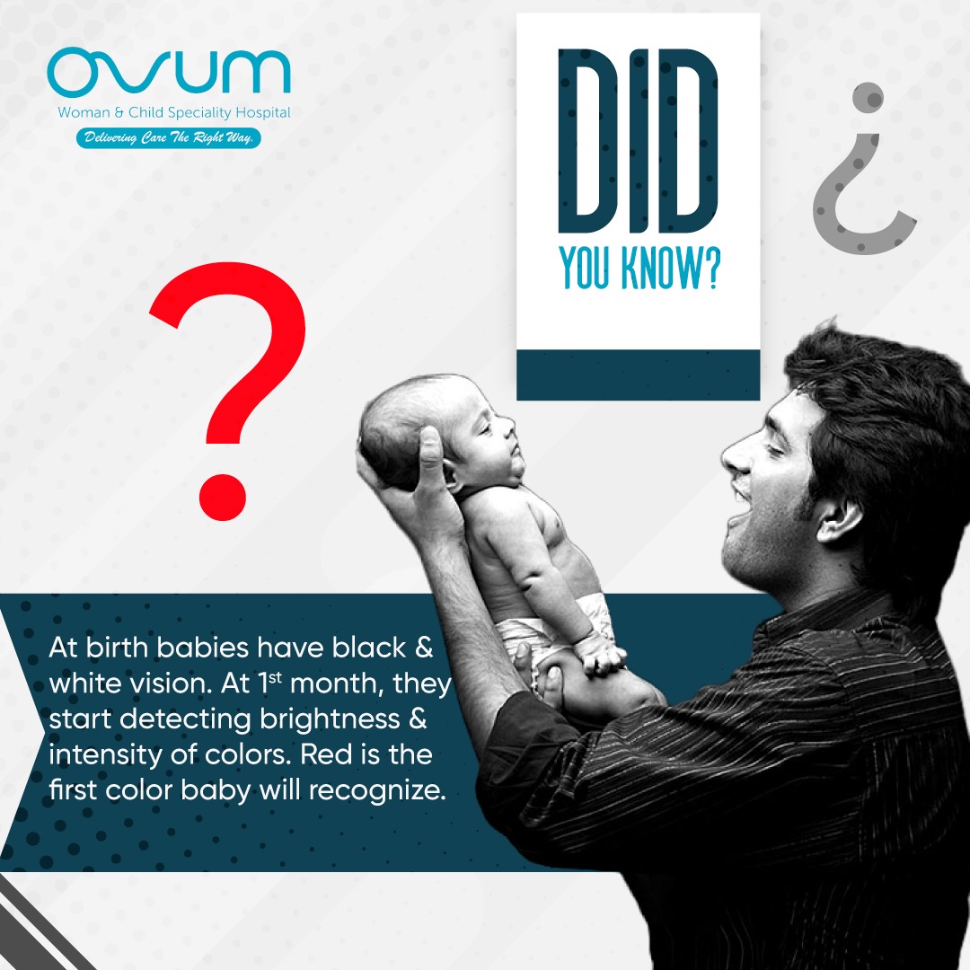 Babies' retinal nerves are not fully developed during their first month, and hence they can only see white and black for the first month.

#infants #infantsleep #babycare #ovumhospital #ovumwomanandchildcare #ovumneonatal #ovumhospitals #SoComeToOvum