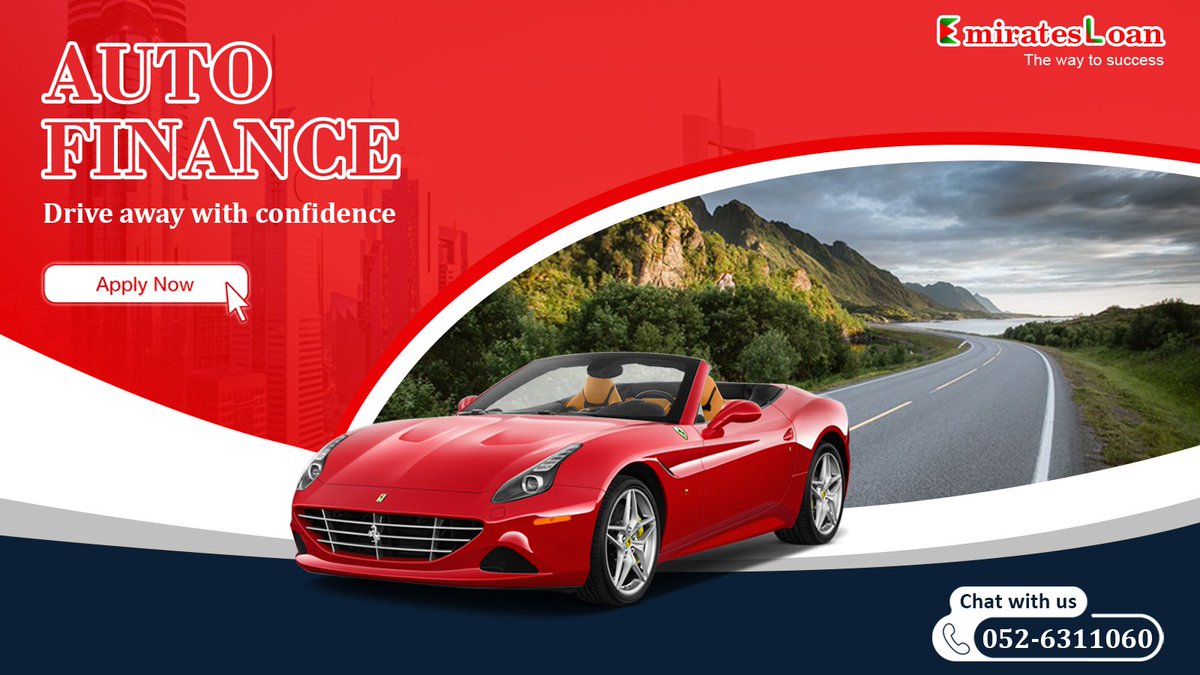 EmiratesLoans's tweet photo. Looking for an affordable and reliable way to finance your dream car in the UAE? Look no further than Emirates Loan! Our auto finance options are designed to meet your unique needs and budget, with flexible repayment terms and competitive interest rates. 
#CarLoan  #يوم_التاسيس https://t.co/Bzbql5c7S8