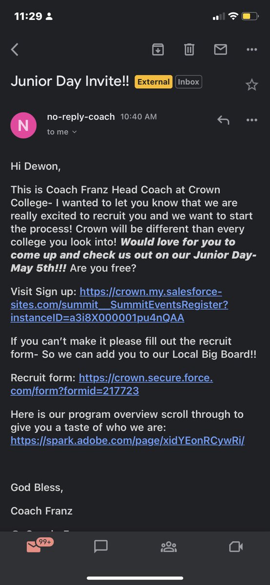 Thanks for the junior day invite !! <a href="/_Coach_Franz/">Coach Franz</a>