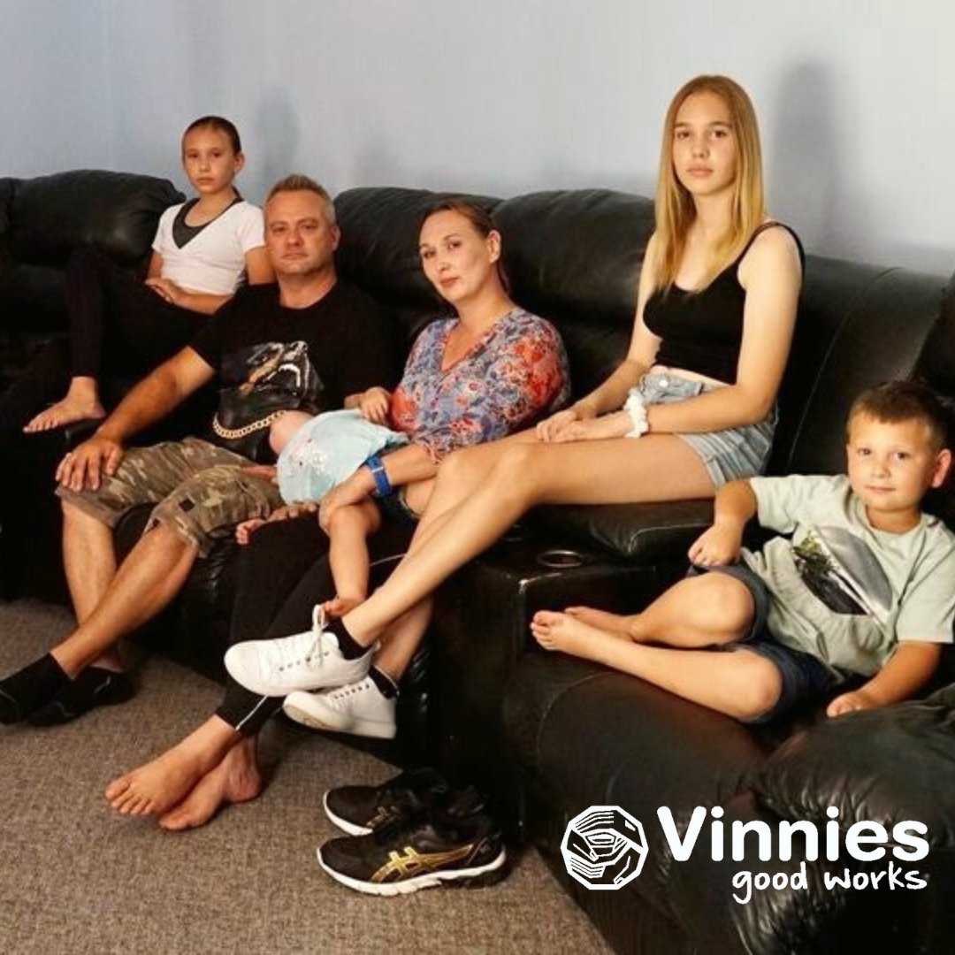 Meet Stacey and Chris and their lovely children from #WA. Stacey and Chris know what it’s like to go through a tough time, but with a little help from <a href="/VinniesWA/">Vinnies WA</a> they and their children have seen a light at the end of the tunnel.