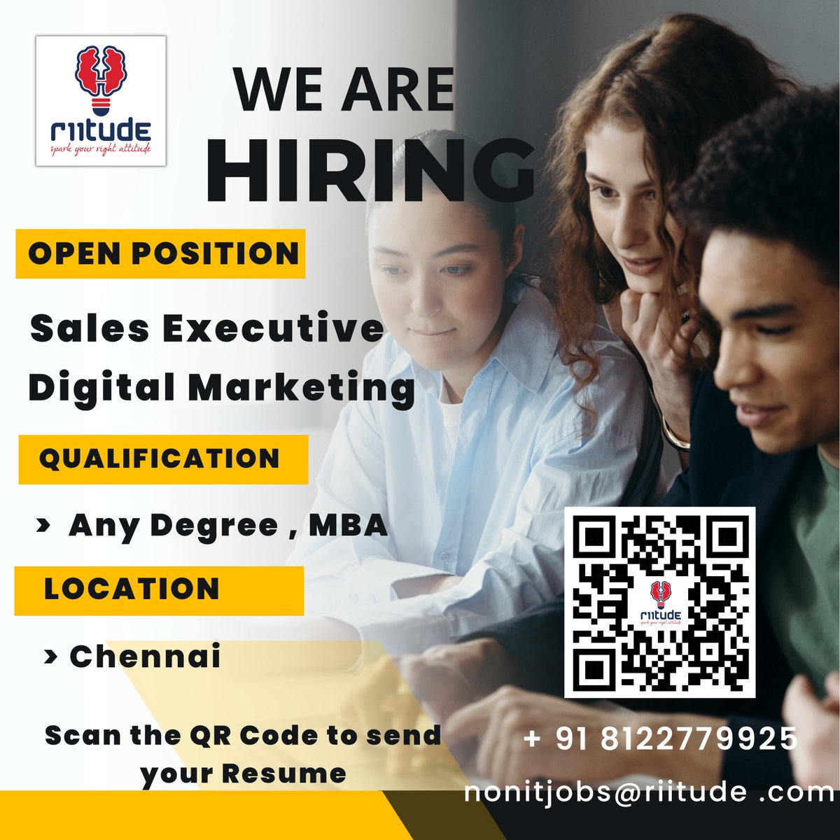 RiitudeNonIT's tweet photo. We Are Hiring !
#job #work #jobs #jobsearch #business #career #hiring #recruitment #employment #jobseekers #recruiting #marketing #jobfair #working #nowhiring #resume #jobvacancy #jobopportunit. https://t.co/NJBYRq83Uq