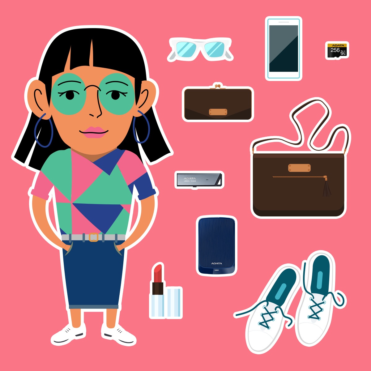 ADATATechnology's tweet image. What is your #OOTD ?Check out what’s inside a stylish creator’s bag!
🌟UE800 USB Flash Drive to transfer files seamless with USB 3.2 Gen2.
🌟HV320 External Hard Drive carries around lots of data at just 10.7mm thickness.
#ADATA #Sdcard #externalssd #protablessd #ADATAUSB