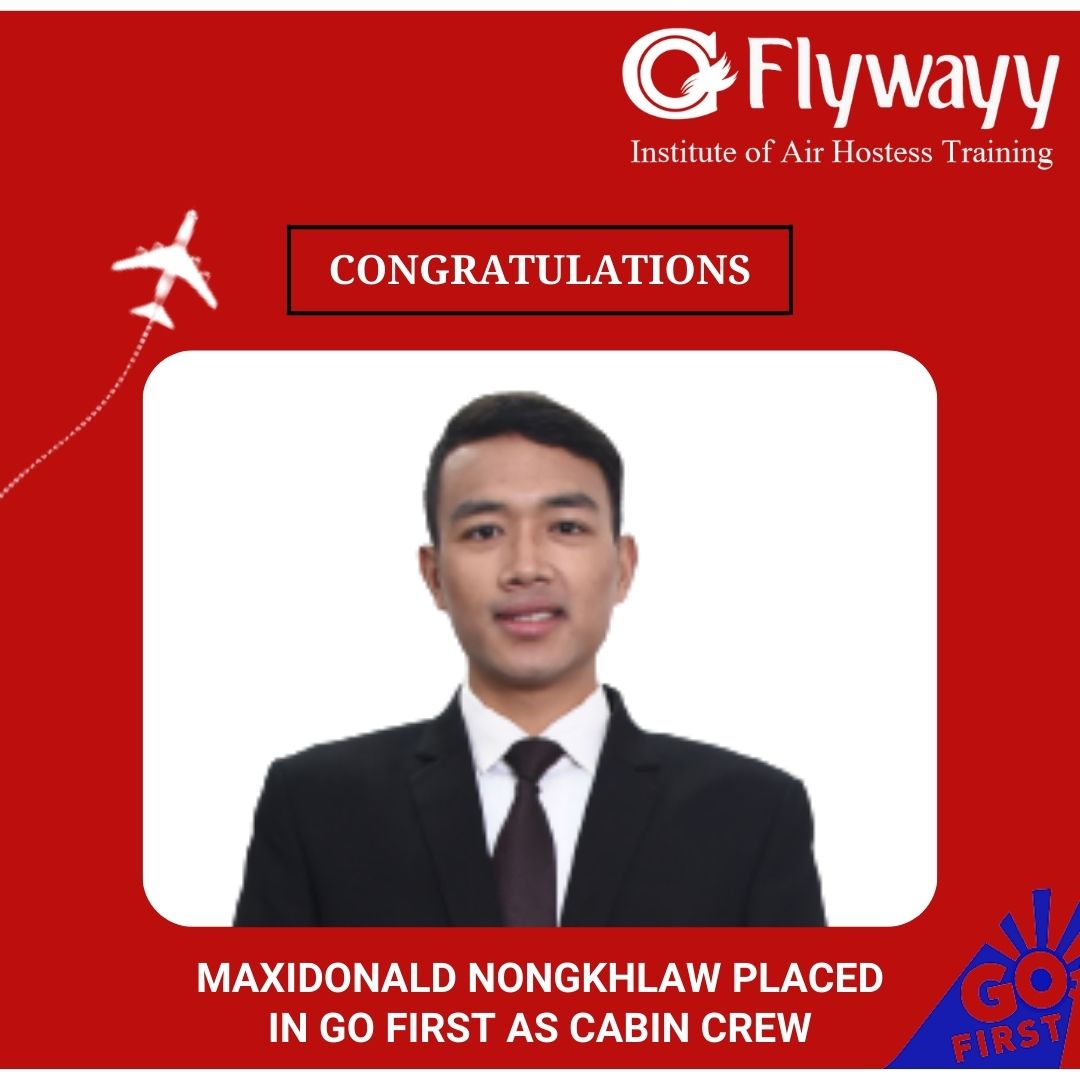 FlywayyT's tweet photo. Heartiest Congratulations to Maxidonald Nongkhlaw, Flywayy Cadet who has successfully got placed in Go First.
Good Luck and Best Wishes for your New Professional Career!
All the Best!👍✌

#flywayy #dreambigwithflywayy #aviationjobs #cabincrew #gotplaced #gofirst #job #placement https://t.co/d9fAfS6kjS