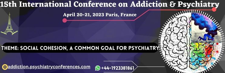 Join our upcoming conference #Addiction2023 #April 20-21, 2022 #ParisFrance
Become speaker by sharing your #abstracts
Discounts in registration prices
#Addiction #addictiontreatment #addictionrecovery #rehabilitation #rehabtherapy #psychiatry #mentalhealth #behavioraladdiction