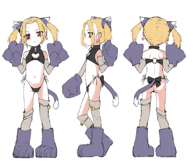 にゃんこ三面図 