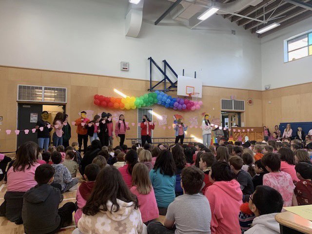 Ravens celebrated #PinkShirtDay with a student led assembly and a school-wide reflection project. Shout out to @awatt0616, all the SOGI team adults, and the Rainbow Ravens student club for your leadership!#choosekindness @NVSD44