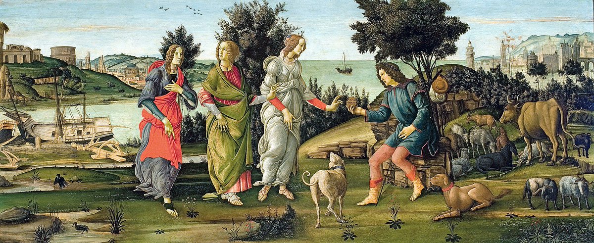 The Judgement of Paris by Sandro Botticelli (1485)