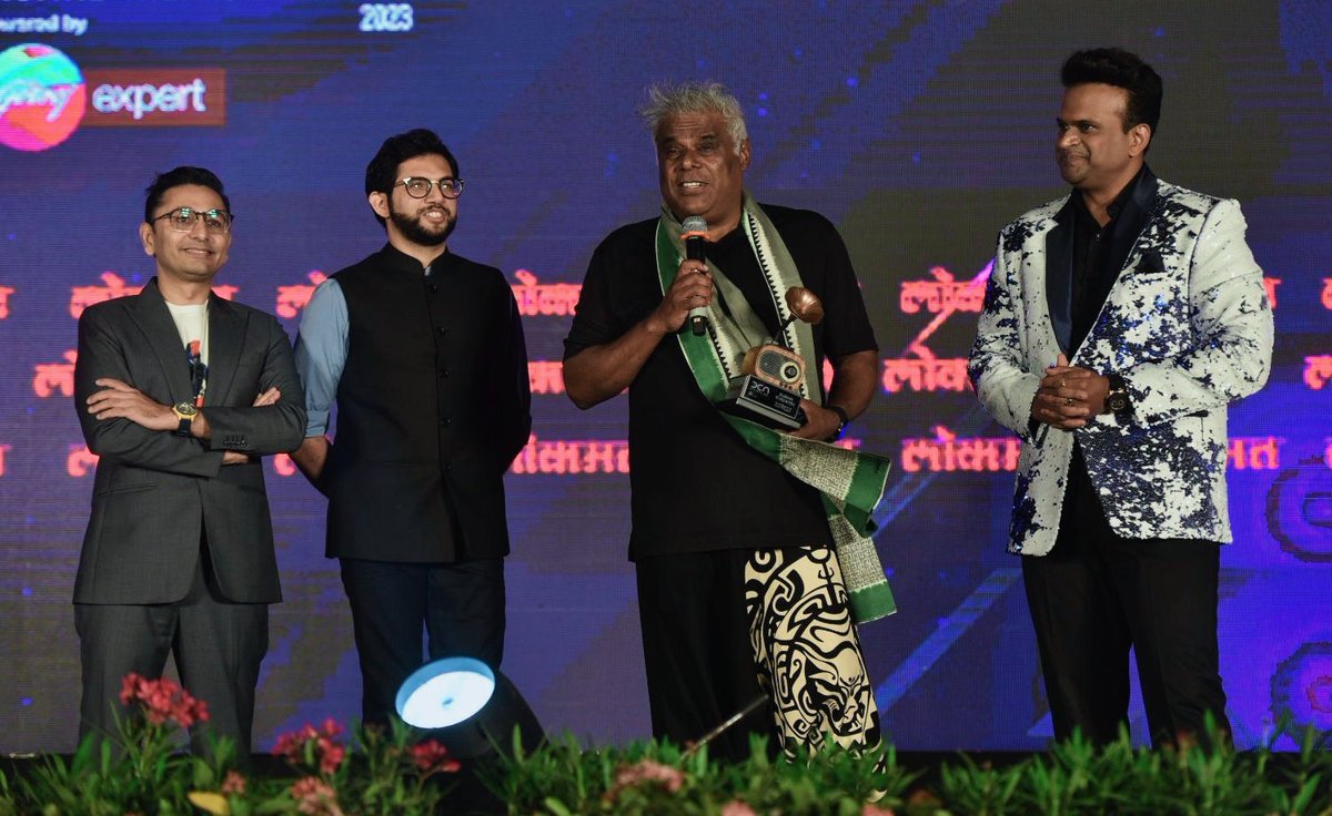 RajendrajDarda's tweet photo. Innovative #Digital personalities were feted at  #LokmatDigitalCreatorAwards2023 in #Mumbai Wednesday night, in the presence of @AUThackeray Ji. Great work @rishidarda . @ishehnaaz_gill @iamMostlySane @TheRupali @AshishVid were among the star winners. Grand show. https://t.co/MyOmjcgM9v