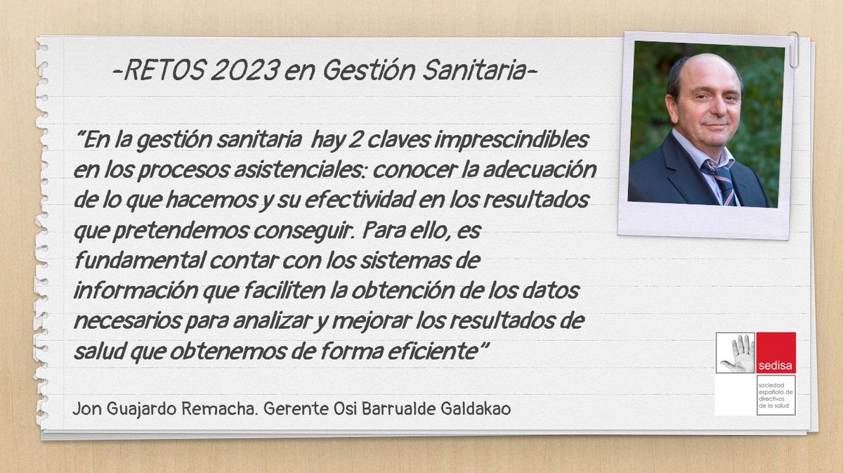 ✏Para <a href="/jon_guajardo/">jon guajardo</a> en #GestiónSanitaria hay dos claves imprescindibles en los procesos asistenciales. Descubre cuáles son👇