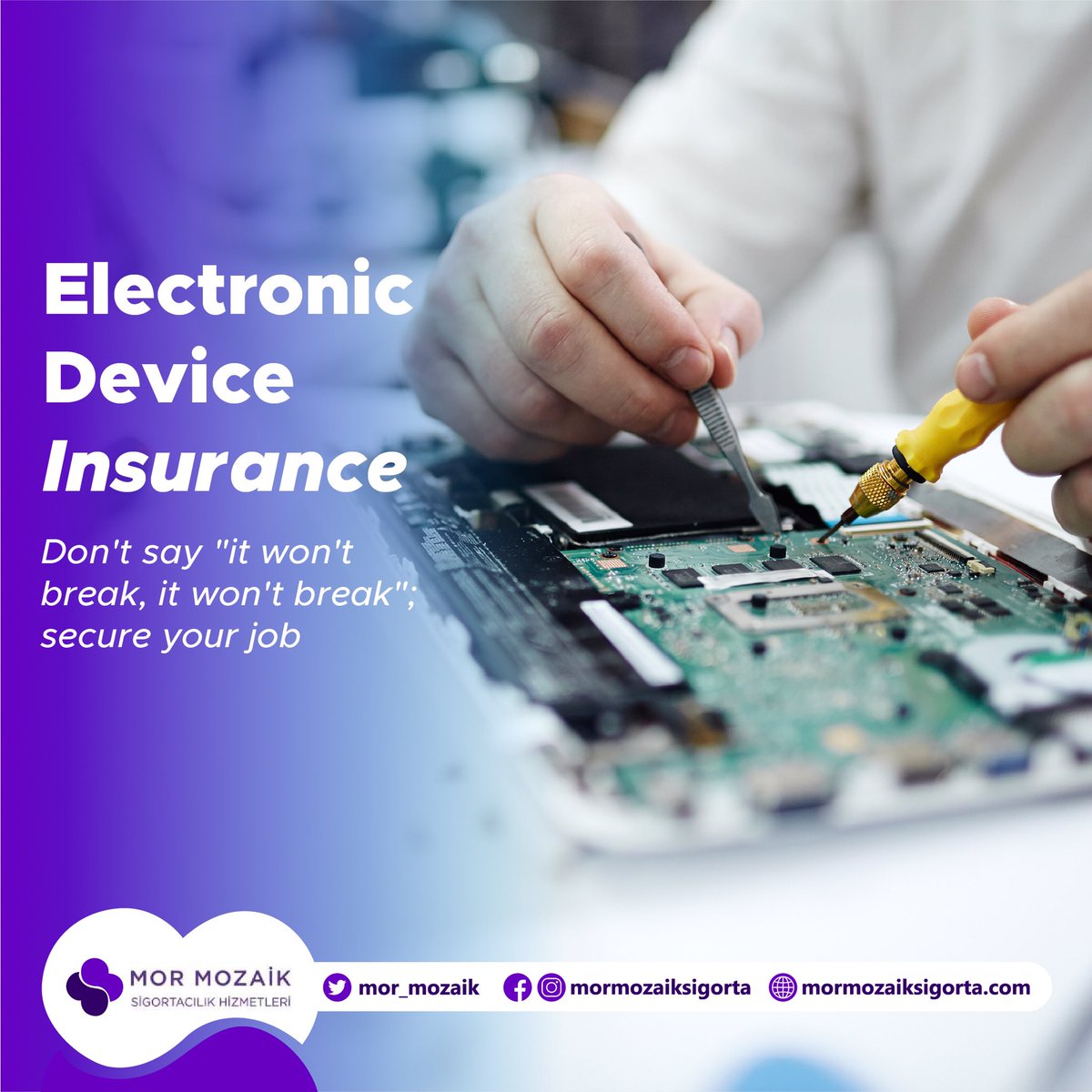 mor_mozaik's tweet photo. Elektronik Cihaz Sigortası
 
Blog yazımıza https://t.co/2kCJMvV3RF  linkten ulaşabilirsiniz

Electronic Device Insurance

#SağlıkSigortası
#KonutSigortası
#İşyeriSigortası
#YatSigortası
#EkonomiVeTicaretDerneği
#KadınSigortacılarDerneği
#PatronlarPlatformu
#Soroptimist
#ETD https://t.co/iV9zMq2UCM