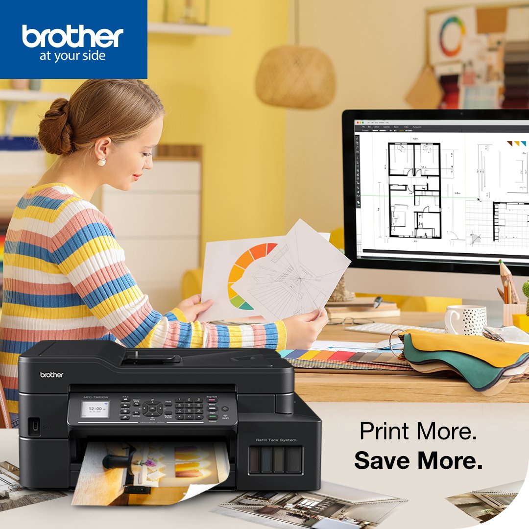 brotherindia's tweet photo. Brother MFC-T920DW Ink Tank Printer - #Print #Scan #Copy #Fax #Duplex #AutoDocumentFeeder #WIFI
The #allinoneprinter with high volume printing at a low cost for businesses!
Enjoy high-quality printing at #InkCredibleSavings
#BrotherIndia #Brother #AtYourSide https://t.co/2IkJ65njAk