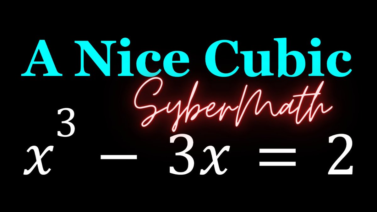 Youtube sybermathshorts on twitter a nice cubic x 3 3x 2 