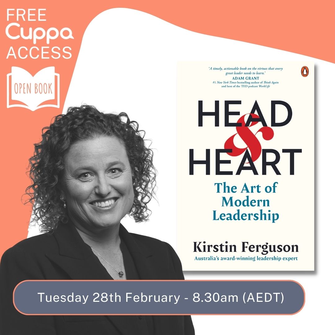 Do you lead with your head or your heart?

Join @gdaycookie as he sits down with Australia’s award winning leadership expert, @kirstinferguson on Tuesday 28th February at 8:30am (AEDT).

Will we see you there? ☕

cuppa.tv/programs/leadi…

#leadership #modernleadership #cuppatv