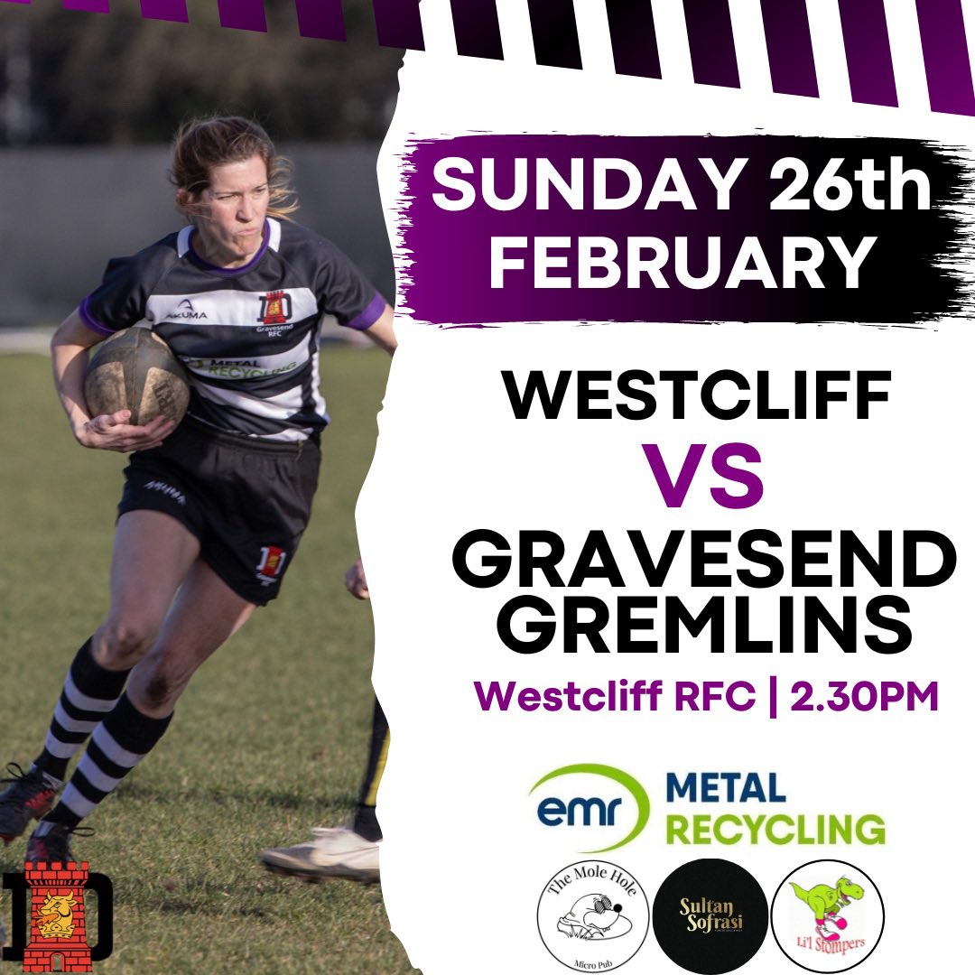 All support welcome 🏉🏉🏉🖤🤍💜

📸 <a href="/Alisonp06/">Alison Pretious</a> 

#gravesendgremlins #NC2SOUTHEAST #kentrugby #womensrugbykent #womensrugby #womensrugbyteam #womeninrugby #loverugby #tryandstopus #gravesendladiesrugby #ladiesrugby #ladiesrugbyteam