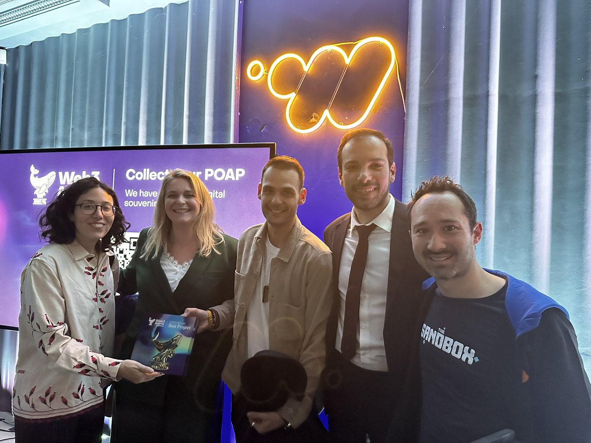 bilalelalamy's tweet image. Amazing night at @TheBigWhale_ #Web3Awards with @Mo_RELS @steph_zolesio @borgetsebastien ✌️

And congrats to our winners @worldofwomennft @Ledger @ambresoub @pablo_veyrat @Bpifrance @Lacoste #UNDW3 🫡

See you today and Friday at @PyraTzLabs?