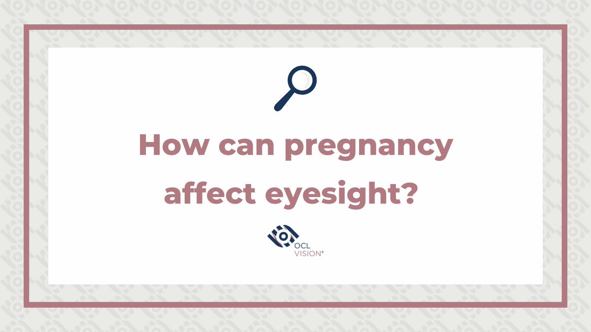 Pregnancy and vision: how can it affect eyesight? We explain here: ow.ly/CQkZ30stUrI
#eyecare #pregnancy #askocl