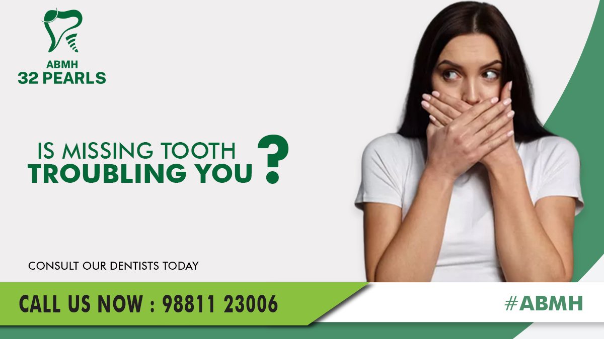 A32pearls's tweet photo. If you don’t replace your missing tooth in time it may cause:
✅Bone loss in your jaw
✅Serious Gum Disease
✅Crooked Teeth
✅Severe problem while biting or chewing
✅Jaw Disorder

Consult our dentist today.

#ABMH #32Pearls #DentalHealth #Dentist #DentalTips #OralHygiene #Teeth https://t.co/YzkUi2bAyo