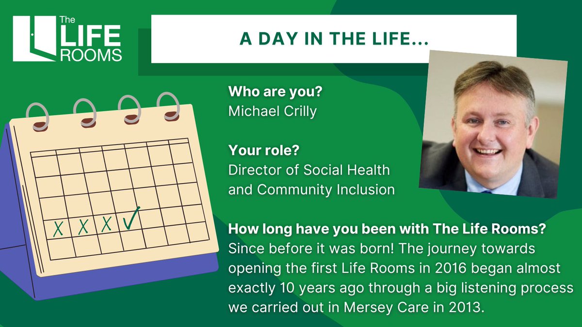 Morning, all! I'm Michael Crilly @Crill75, Director of Social Health and Community Inclusion at The Life Rooms. I'm taking over our tweets today to give you an insight into my role, and how we're supporting our communities to live happier, healthier lives. Let's get started..