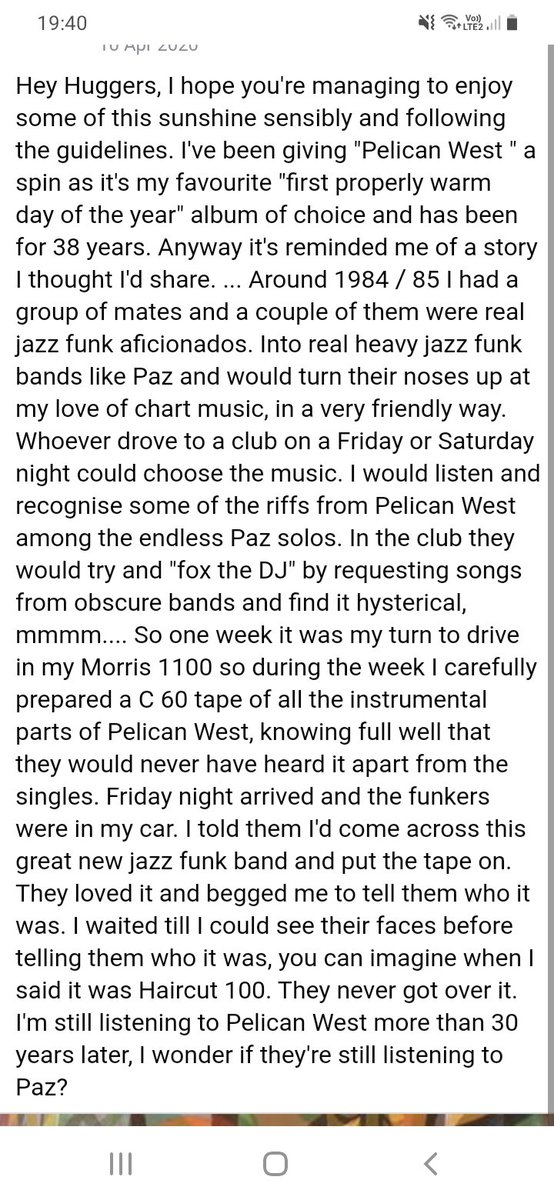 Dave Ross (@daveamitri) on Twitter photo To truly celebrate tomorrows release of #PelicanWest40 my final #BritFunk tune is AC/DC by Paz. Its an astonishing jazz funk instrumental. It comes with a story I posted on the <a href="/NickHeyward/">Nick Heyward 🪁</a> Group Hug Facebook page 3 years ago
<a href="/Haircut100/">Haircut One Hundred</a> <a href="/haircutjonesy/">GrahamJones</a>
m.youtube.com/watch?v=69XUUZ… To truly celebrate tomorrows release of #PelicanWest40 my final #BritFunk tune is AC/DC by Paz. Its an astonishing jazz funk instrumental. It comes with a story I posted on the <a href="/NickHeyward/">Nick Heyward 🪁</a> Group Hug Facebook page 3 years ago
<a href="/Haircut100/">Haircut One Hundred</a> <a href="/haircutjonesy/">GrahamJones</a>
m.youtube.com/watch?v=69XUUZ…