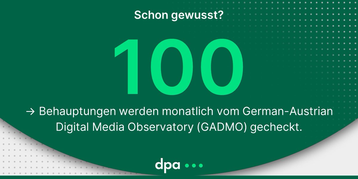 dpa_produkte's tweet photo. 🇪🇺 GADMO – geht online 💻 Der Zusammenschluss von deutschen und österreichischen #Faktencheck-Profis hat das Ziel, in allen EU-Mitgliedsstaaten gegen #Fake-News vorzugehen. @dpa ist mit an Bord. Jetzt reinschauen: 
➡ https://t.co/zEvrVOo6rT

#dpaFactchecking
#gadmo
#FakeNews https://t.co/PQBQUzjMSq