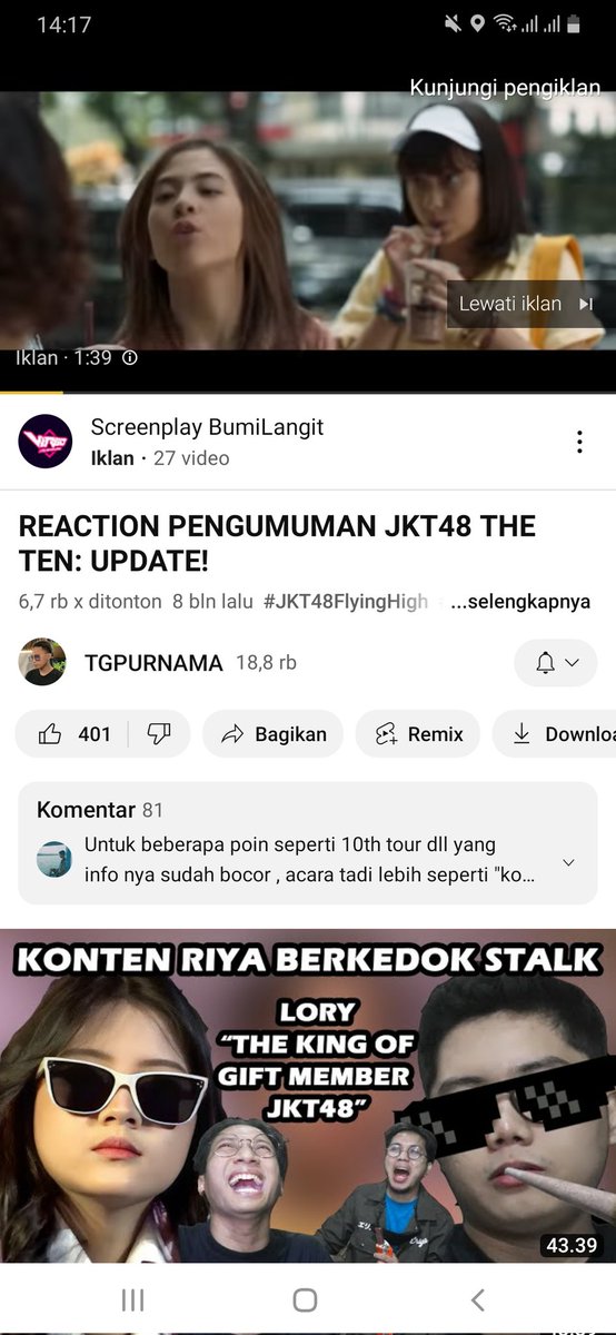 wa mau nonton lagi reaction announce the ten update di youtube <a href="/MindamRandom/">MINDAM RANDOM</a> , tiba2 ada iklan trailer terbaru film Virgo and The Sparklings yg dibintangi mantannya @TGPRNM *azeek yakni Zara. nonton dong harusnya tgl 2 maret ntar