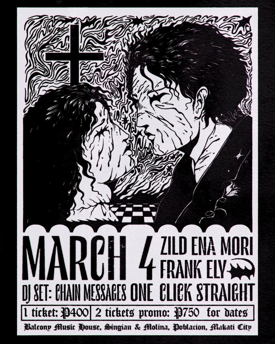 🚨MARCH 4, 2023 SATURDAY🚨
🕷🕸BLACK PROM NIGHT🕸🕷
🥀Dress up in your best prom attire 🥀

DOORS OPEN: 6PM | SHOW STARTS: 7PM
presale tix: bit.ly/blackpromnight

ENTRANCE FEE: 
400 PHP (solo), 750 PHP for dates (2 people)

Contact us for inquiries:
☎️ +639604446750
