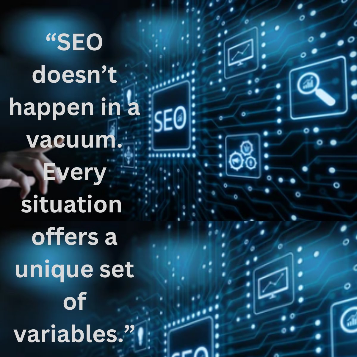webdevelopers90's tweet image. “SEO doesn’t happen in a vacuum. Every situation 
offers a unique set of variables.”
 #webdesign #webdevelopment #websiteservices #Buildawebsite #seoexpert #uidesigner #uxdesigner #digitalamarketing #webdeveloper #fullstackdeveloper #frontend #backend #OOPTechnologies