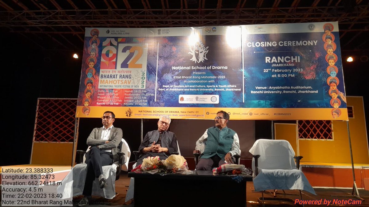 ranchi_univ's tweet photo. NSD present 22nd Bharat Rang Mahotsav 2023 in collaboration with Department of tourism, art and culture, Govt of Jharkhand and Ranchi University, Ranchi.
#cultural_fest #BharatRangmahotsav 
#ranchiuniversity https://t.co/naNbEHI2oq
