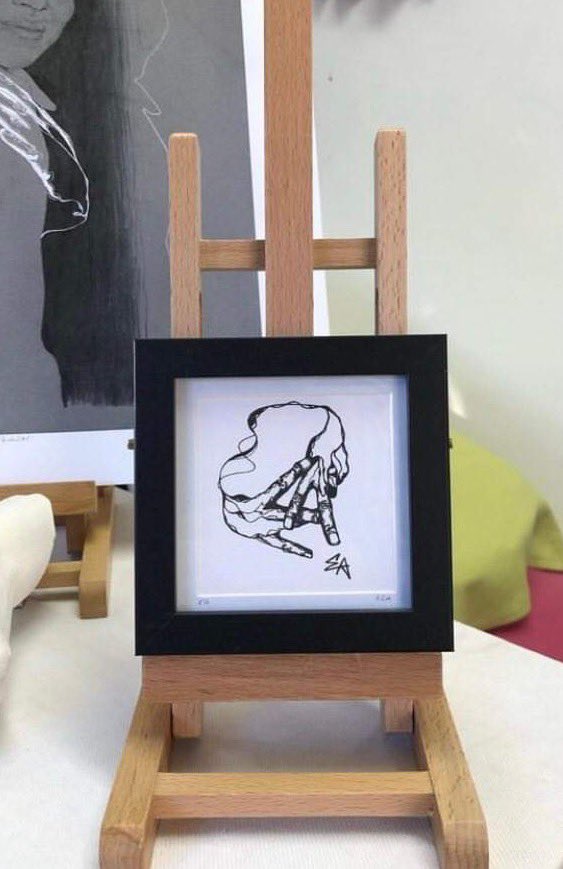 These beautifully drafted hands forming her EA (East Anglia) trademark motif are the work of Thursday’s duty artist (10-5) at 75 Upper St Giles <a href="/roannaseekings/">RBA</a> 
Call in to say hello; or you can always call/message Kirstie on 07748 303250 or email NorwichArtShop@gmail.com