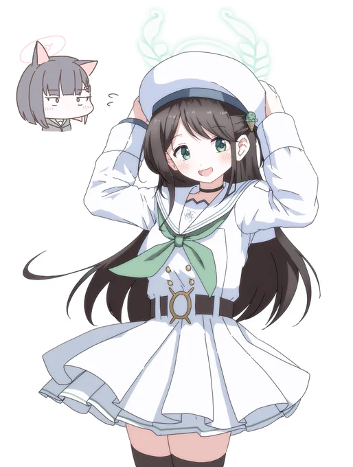 オフィシャルアートワークスにあったこの服めっちゃ好み…アイリ別衣装で帽子かぶってほしいです #ブルアカ 