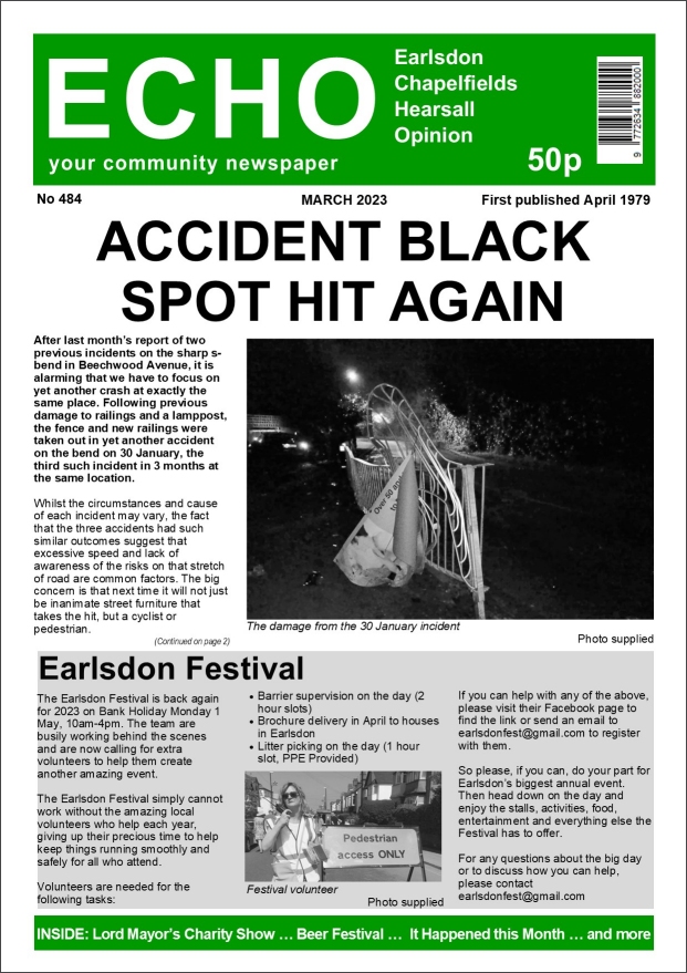 Your March issue of ECHO is now on sale, from the usual outlets.