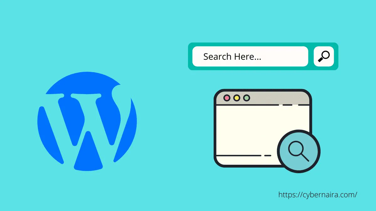 cybernaira's tweet image. Do you want to add search bar to WordPress menus? Here is the step by step guide -updated 2023 buff.ly/3EvZYKs #WordPressMenus #SearchBar #wordpresswebsite