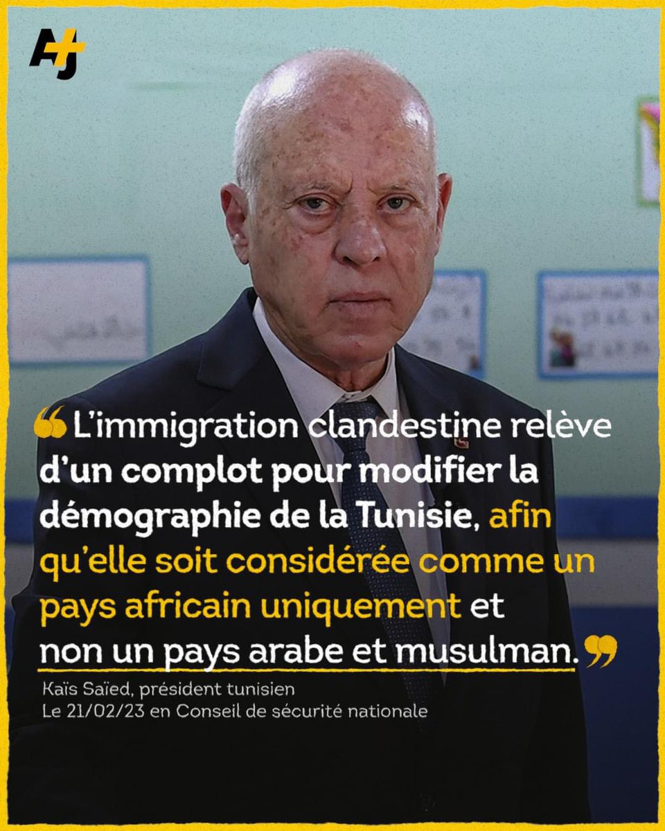 GlodyPings's tweet photo. Le président tunisien #Kaïs_Saïed ne veut plus des Noirs dans son pays. Moi je l'ai toujours dit qu'il faudra à la longue ns débarrasser du #Mahgreb à l'@_AfricanUnion. Ils se croient plus européens et asiatiques qu'Africains. Comment vivre le racisme sur son propre continent ? https://t.co/qLdTHniScT