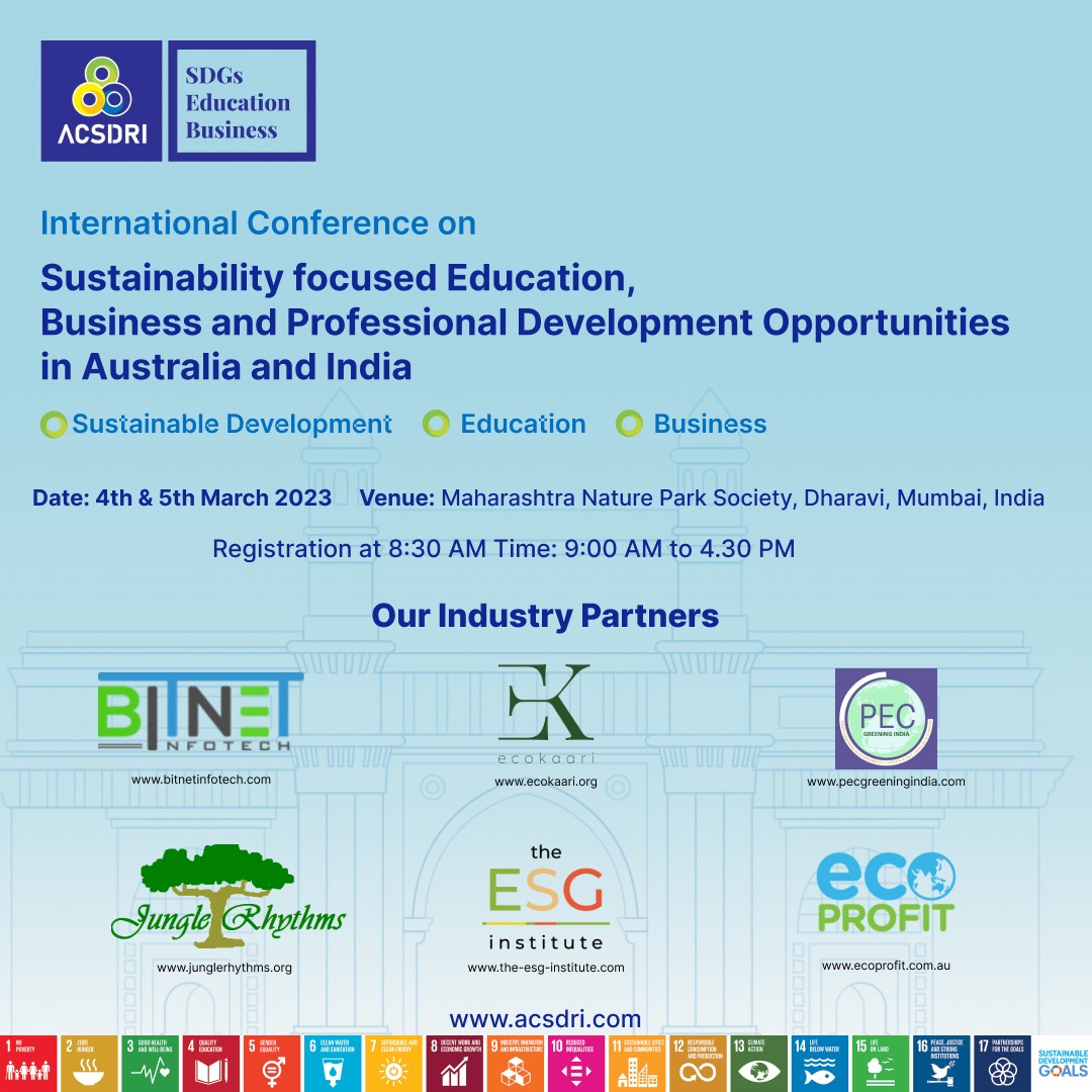 acsdri's tweet photo. ✔Lets’ REGISTER https://t.co/hcDVppp8w6 for dialogue at 
ACSDRI’s Two Day International Conferences on Sustainability

#acsdri #biodiversitymatters #unitednations #australia #india #bombay #mumbai #sdgs #sdg2030 #innovation #sustainability #business #valuecreation https://t.co/4OS5WtOFcd