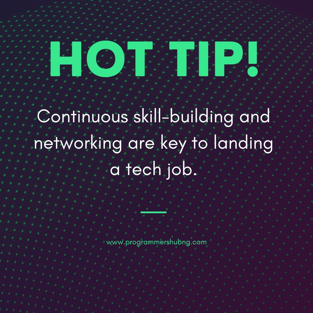 programmers_hub's tweet photo. Hot Tip thursday

To land a tech job is to continuously work on building your skills and knowledge by keeping up with the latest technologies and industry trends. This could include taking online courses, attending conferences, participating in open-source projects, https://t.co/2tKgsH41Pu