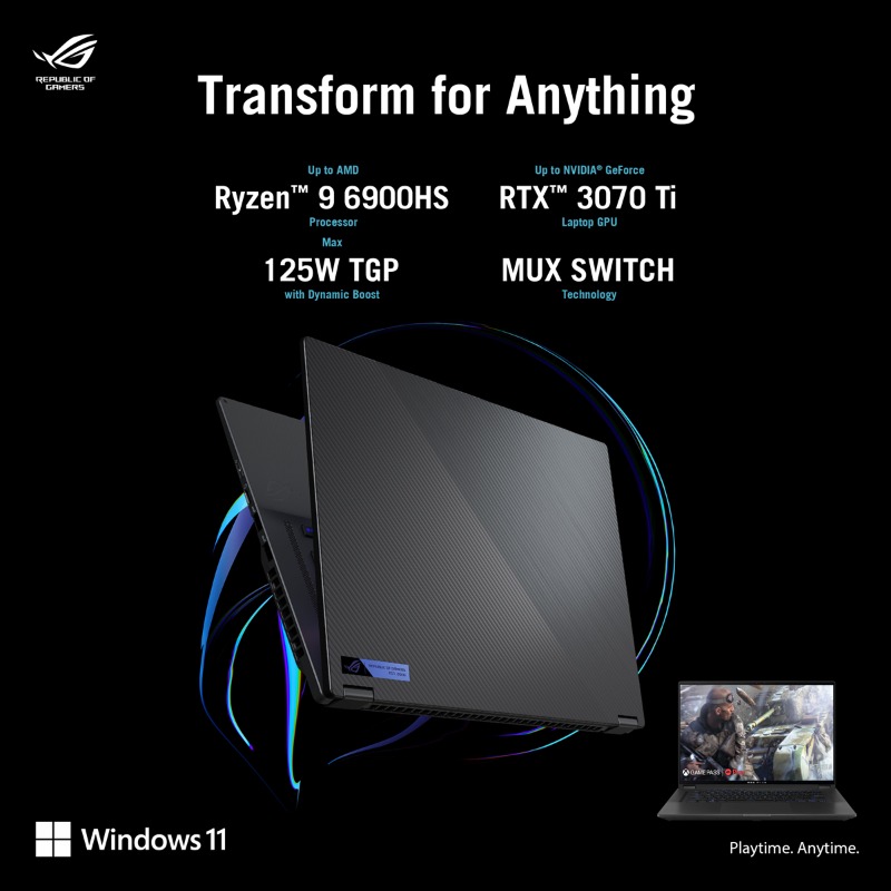 ASUS_ROG_IN's tweet photo. Take portability to the next level with the #ROG #FlowX16, bundled with amazing features...
โ๏ธ AMD Ryzenโข 6000 Series CPU
โ๏ธ Latest NVIDIA RTXโข 3070Ti GPU
โ๏ธ Nebula HDR Display
โ๏ธ ROG XG Mobile eGPU
#ROGIndia #BeYouWithROG #Ultraversetile #Ultraportable #Windows11