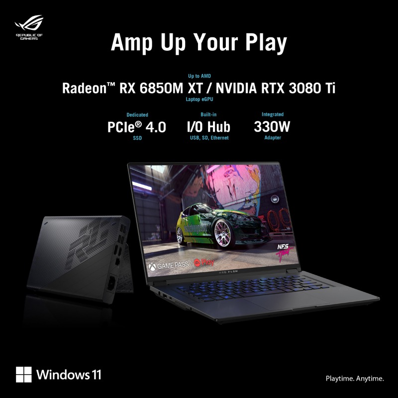 ASUS_ROG_IN's tweet photo. Take portability to the next level with the #ROG #FlowX16, bundled with amazing features...
โ๏ธ AMD Ryzenโข 6000 Series CPU
โ๏ธ Latest NVIDIA RTXโข 3070Ti GPU
โ๏ธ Nebula HDR Display
โ๏ธ ROG XG Mobile eGPU
#ROGIndia #BeYouWithROG #Ultraversetile #Ultraportable #Windows11