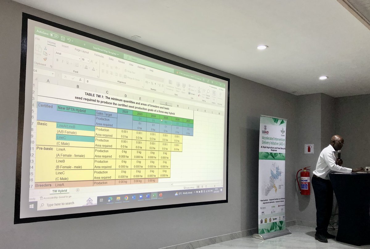 HambuloN's tweet photo. @Rose97755278 @CIMMYT @Sieg_SAS @ChivasaWalter  demonstrating how to use a simple seed road map tool to plan seed production. 

#AcceleratedDelivery https://t.co/KSQUin7cuK